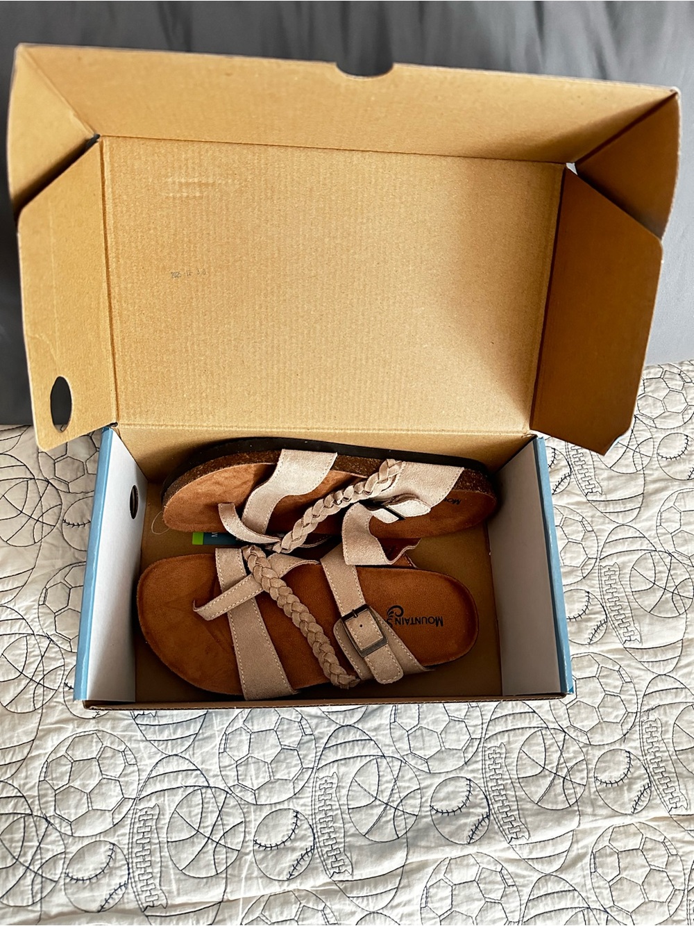 Mountain Sole Neutral Braided Strap Sandals - Women